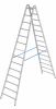 Двухсторонняя лестница-стремянка с перекладинами 2х14, STABILO(Германия) - Сантех-Урал