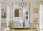 Комплект мебели OPADIRIS с зеркалом Лоренцо 100, цвет белый без патины - Сантех-Урал