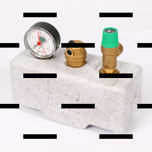 Группа безопасности котла до 50кВт 3 бар UNI-FITT В 1" сталь с теплоизоляцией - Сантех-Урал