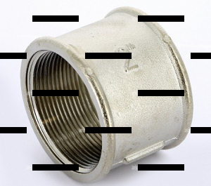 Муфта никелированная 2" - Сантех-Урал