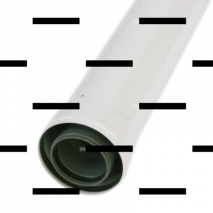 Удлинитель коаксиального дымоотвода для котлов BAXI D=80/125, длина 1000 мм - Сантех-Урал