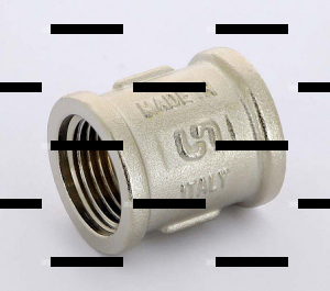 Муфта никелированная 1/2" - Сантех-Урал