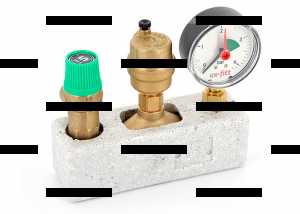 Группа безопасности котла до 50кВт 3 бар UNI-FITT В 1" с теплоизоляцией - Сантех-Урал