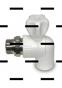 Кран шаровой для радиатора угловой 20 мм х 1/2" серый - Сантех-Урал