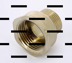 Переходник НВ никелированный 3/4' х 1' - Сантех-Урал