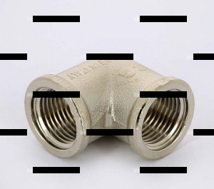 Угол ВВ никелированный 1/2' - Сантех-Урал