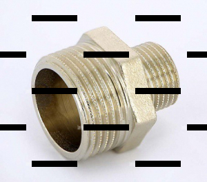 Ниппель редукционный никелированный 1' х 3/4' - Сантех-Урал