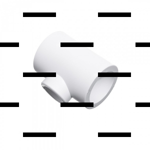 Тройник полипропиленовый переходной 25/25/20 мм белый - Сантех-Урал