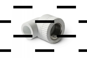 Угольник комбинированный с внутренней резьбой 25 мм х 3/4’’ белый - Сантех-Урал