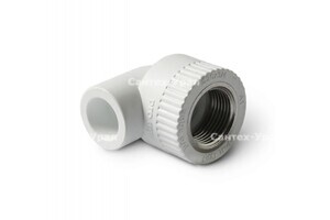 Угольник комбинированный с внутренней резьбой 25 мм х 3/4’’ серый - Сантех-Урал