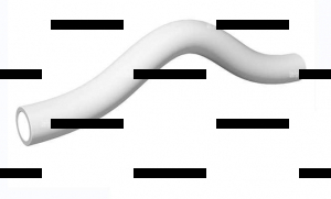 Обводное колено 25 мм белый - Сантех-Урал