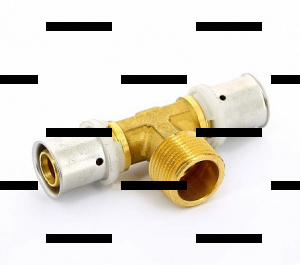 Тройник пресс с наружной резьбой 20x3/4'x20 - Сантех-Урал