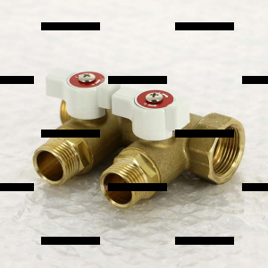 Коллектор НВ 3/4' с кранами UNI-FITT 2 выхода 1/2'Н 40мм - Сантех-Урал