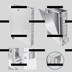 Шкаф коллекторный металлический встраиваемый UNI-FITT 744х670-760х125-195 - Сантех-Урал