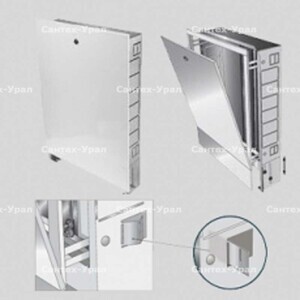 Шкаф коллекторный металлический встраиваемый UNI-FITT 1194х670-760х125-195 - Сантех-Урал