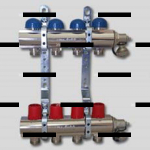 Коллекторная группа с регулировочными и термостатическими вентилями UNI-FITT 1"x3/4"ЕК 5 выходов - Сантех-Урал