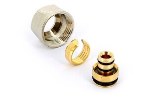 Соединитель обжим-В Uni-Fitt 16(2.0) х 1/2" конус, для коллекторов серии 40X и 42X - Сантех-Урал