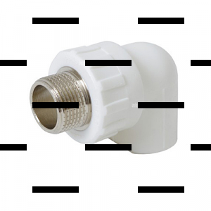 Угольник комбинированный с наружной резьбой 20 мм х 1/2’’ серый - Сантех-Урал