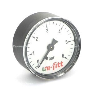 Манометр аксиальный 1/4" UNI-FITT 10 бар 50 мм - Сантех-Урал