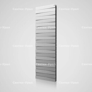 Радиатор биметаллический ROYAL THERMO PianoForte Tower Silver Satin 18 секций - Сантех-Урал