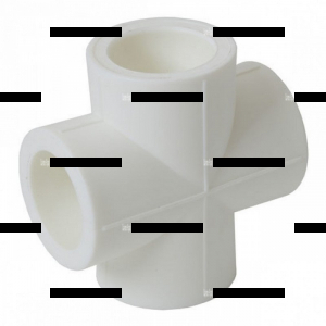 Крестовина полипропиленовая 32мм серый - Сантех-Урал