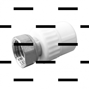 Муфта комбинированная с накидной гайкой 25 мм х 3/4’’ серый - Сантех-Урал